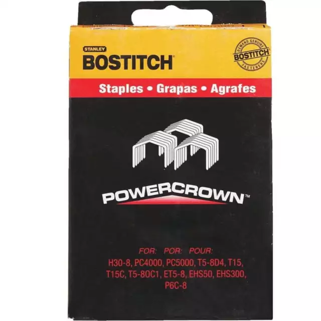 PowerCrown 7/16" W x 3/8" L Wide Crown Staples 5000 pk