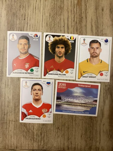 Rare! PANINI FIFA World Cup Russia 2018 Stickers Lot Of 5! Ships Free And Fast