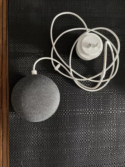 Google Home Mini Smart Speaker w/ Power Cable