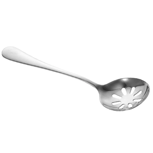STAINLESS STEEL PERFORATED Serving Spoon Small Slotted Spoon Kitchen