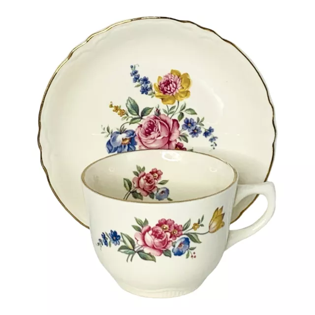 Vintage Scio USA HAZEL Porcelain Scalloped Embossed Floral Dinnerware CHOOSE