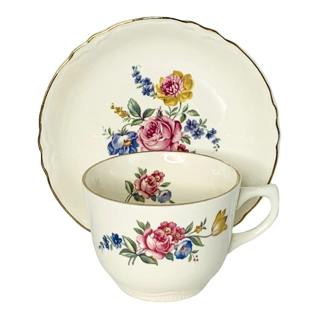 Vintage Scio USA HAZEL Porcelain Scalloped Embossed Floral Dinnerware CHOOSE