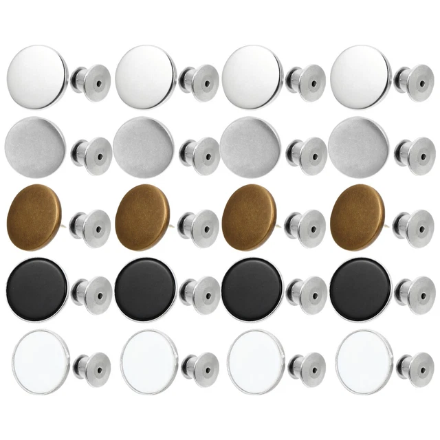 20 Pcs Bouton Jean Boutons Métalliques Sans Clous Boutons Vintage Ceinture