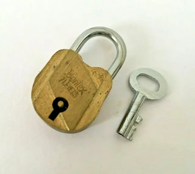 Old Vintage Solid Brass Small Mini Padlock Strong Collectible Rear Shape