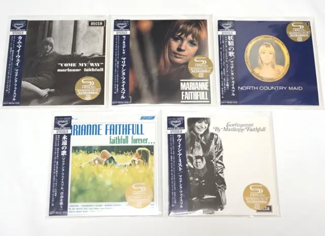 Marianne Faithfull 5 Titles Set Mini LP SHM-CD Promo Paper Sleeve Obi Japan 2013