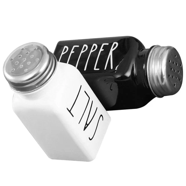 2 piezas botella de esparcidor de vidrio en blanco y negro