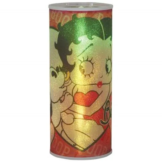 Betty Boop & Pudgy Love Hearts Cylindrical Changing Colors NightLight NEW BOXED