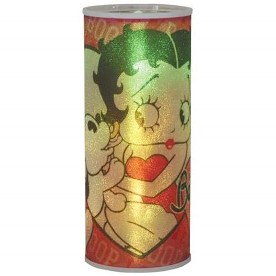 Betty Boop & Pudgy Love Hearts Cylindrical Changing Colors NightLight NEW BOXED