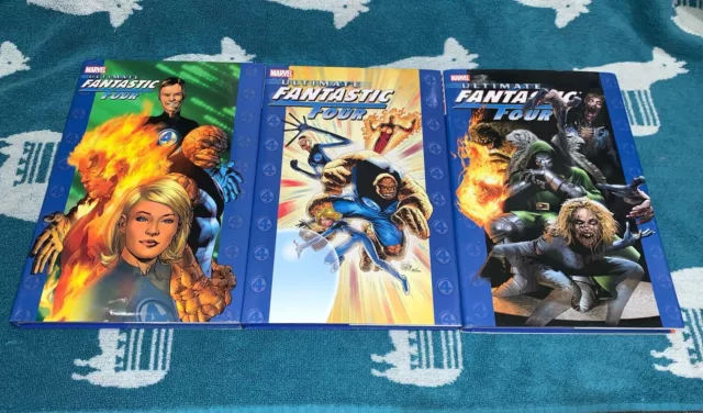 Marvel Ultimate Fantastic Four Deluxe Hardcovers 1-6 + Ultimate Doomsday DHC 2