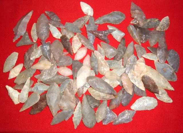 (100) Assorted Sahara Neolithic Common Points, Tools, Ancient African Arrowheads