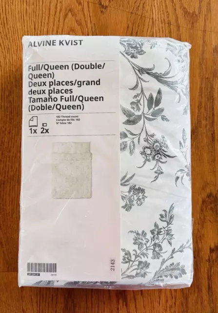 TIMJANSMOTT Housse de couette et taie(s), blanc/motif floral, 2 places/grand2  places - IKEA CA