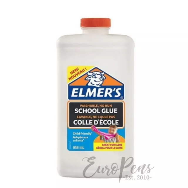 Elmers Glue White 946ml Extra large Washable No-Run PVA Glue  - Make slime!