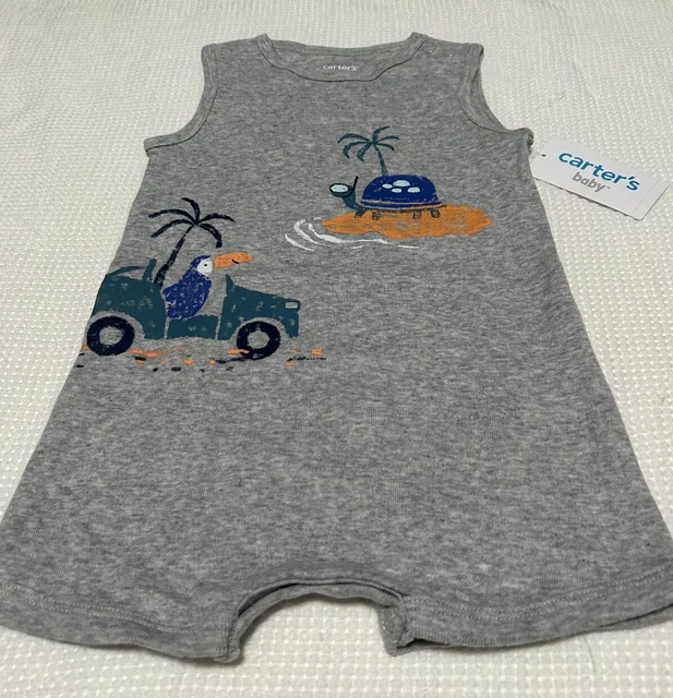 Carters Baby Boy One Piece Knit Short Outfit Size 6 M NWT