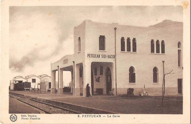 CPA MAROC PETITJEAN LA GARE (cliché rare