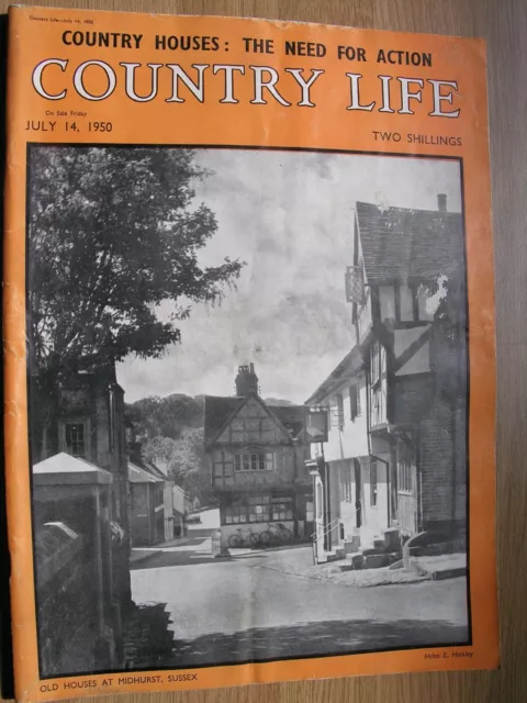 1950 COUNTRY LIFE MAGAZINE July 14, Culham Manor, Budge Patty, Wolseley 6/80