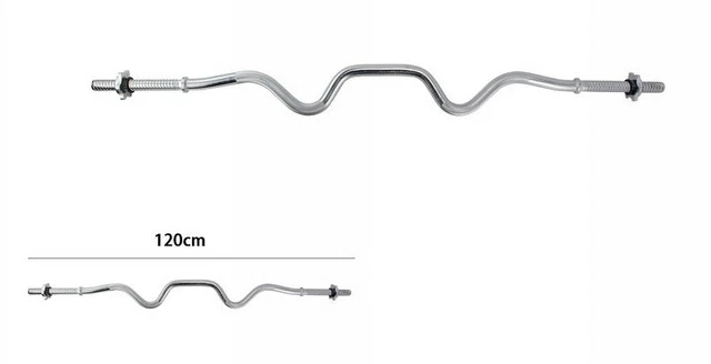 MOVIT SZ Curlset Pro - Barre De Curling Avec Disques Caoutchoutés 26kg, 35kg Ou 65,5kg - Ensemble Haltères Chromé