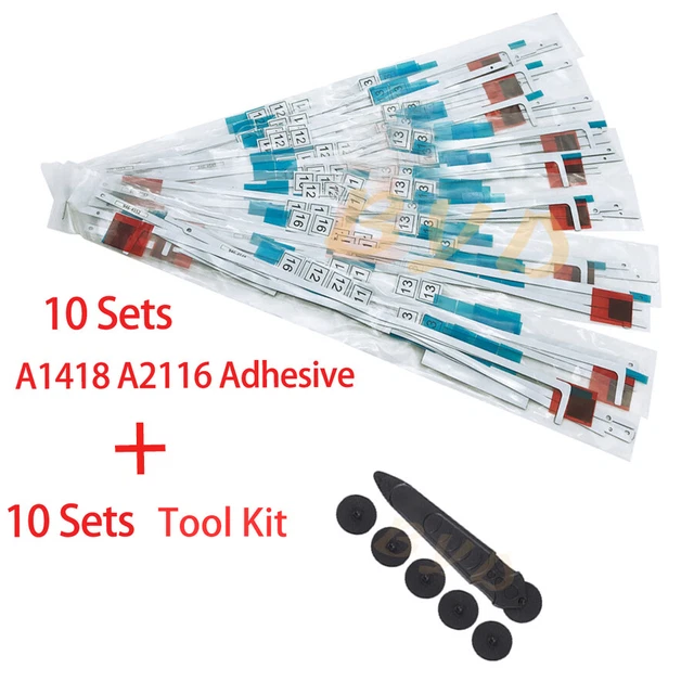 10x LCD Display Adhesive Strips Sticker Tape w Tool For iMac 21.5" A1418 A2116