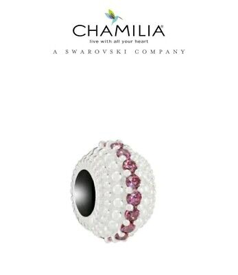 Chamilia 33% OFF Genuine CHAMILIA 925 Silver Pink Woven LOVE HEART Charm RRP £45 