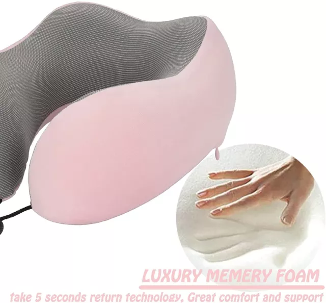 U-Shaped Memory Foam Rebound Travel Pillow Neck Support Head Rest Airplane Sleep 4