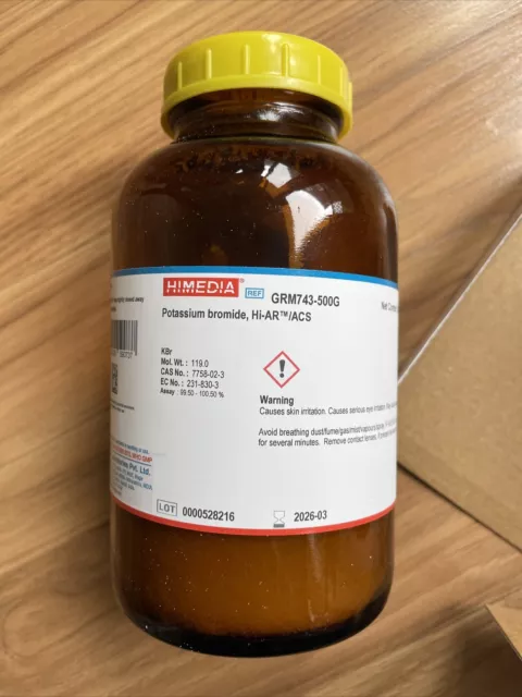 Potassium Bromide, About 400g, Purified, ACS Reagent, Dog, Cat Anti-seizure