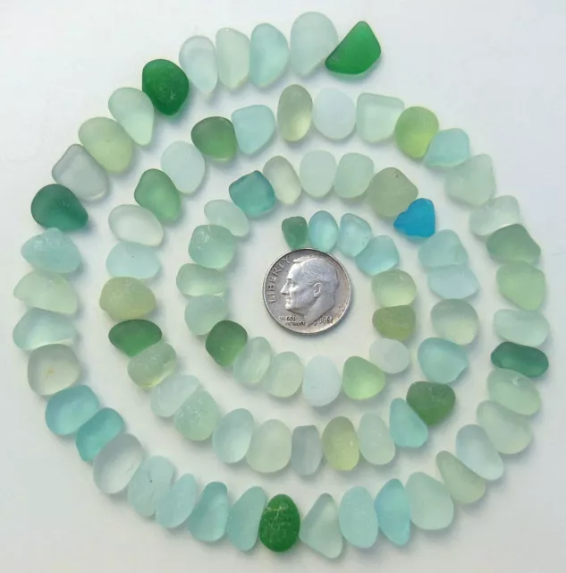 C10 - 85 Piece Lot Rare Jq Aqua Blue/Turquoise Genuine Surf-Tumbled Sea Glass