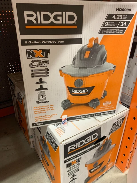 QTY: 5),RIDGID CANADA CORDED 120V Wet Dry Vacuum 34 L (9 Gal.) 4.25 Peak HP