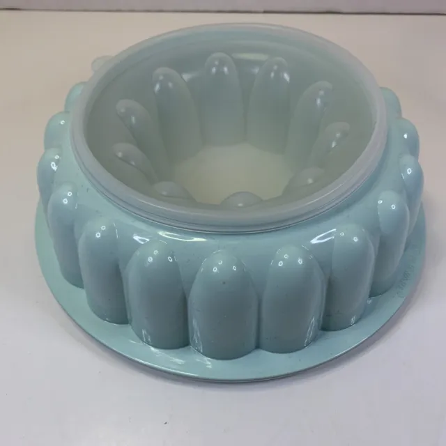 Molde de hielo gelatina Tupperware.  Azul claro (¿verde?)  1202-2 moldes para gelatina