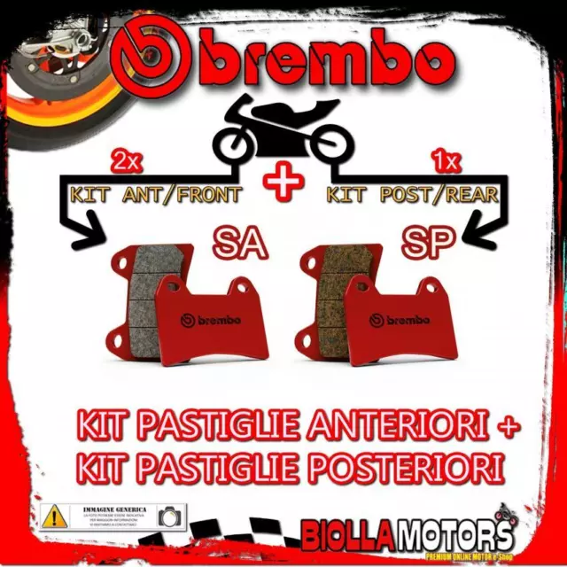 Brpads-44138 Kit Pastiglie Freno Brembo Bmw R 850 C 1999- 850Cc [Sa+Sp] Ant + Po