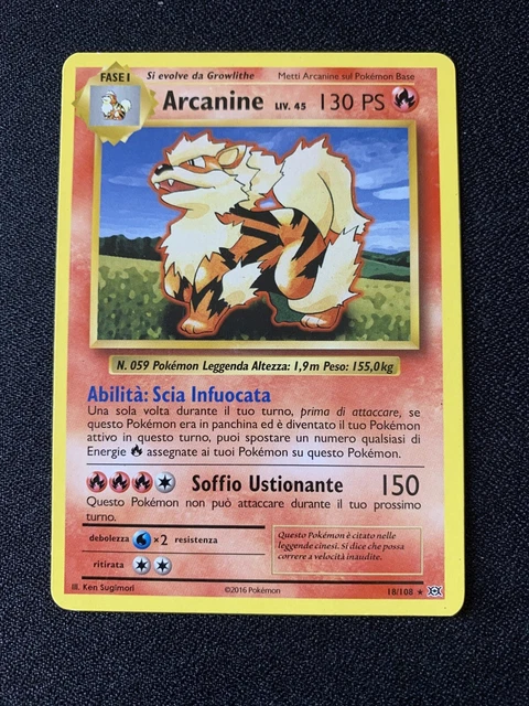 arcanine pokemon card 18/108 Pokemon - Arcanine (18/108)