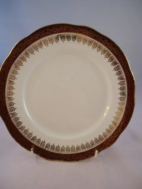 Duchess Winchester Dessert Plate 21 cm Bone China Red Gold Vintage British