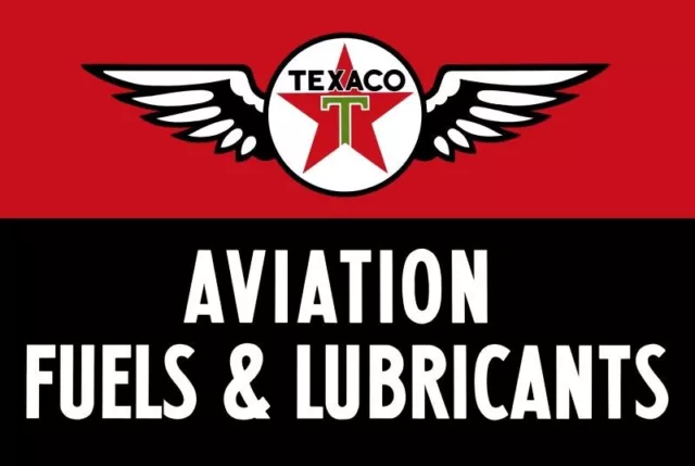 Texaco Aviation Fuels & Lubricants NEW Sign 24"x36" USA STEEL XL Size 9 lbs