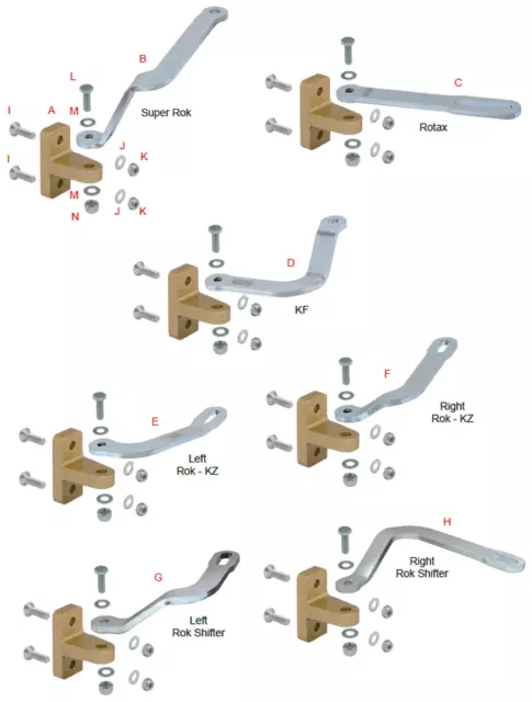 Go Kart Tonykart OTK Exhaust Support 0256 Type Racing