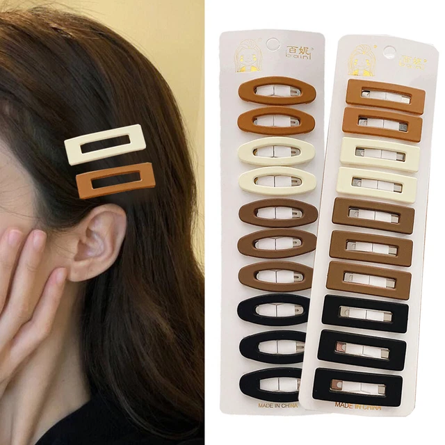 10 pz/set forcine per capelli a goccia d'acqua triangolo ovale quadrate cave