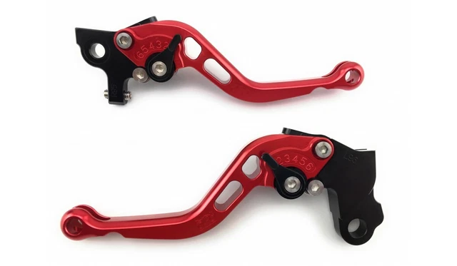 Paire De Leviers Flip Up Noir Et Rouge Pour Triumph Street Triple R 765 (2017-2019) - Neufs