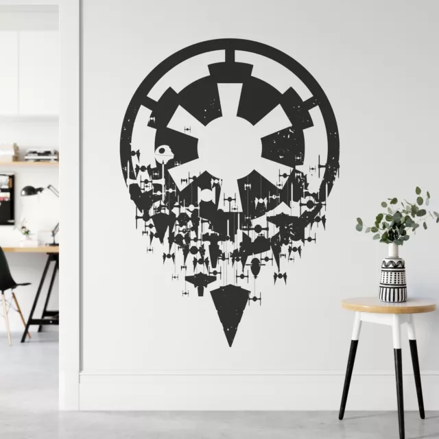 Star Wars Imperial Logo And Fleet Wall Sticker