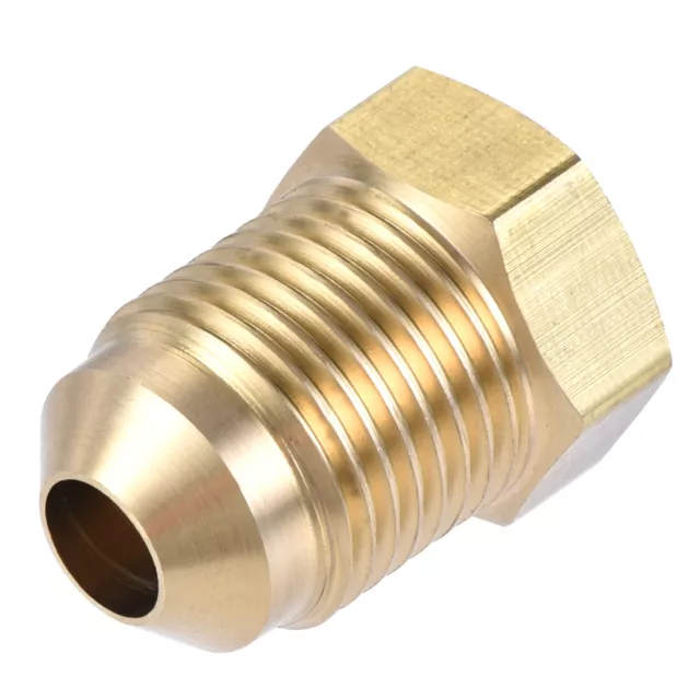 Brass Pipe fitting, 3/8 SAE Flare Male 1/4 SAE Female Thread, Tubing Adapter