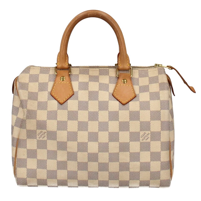 LOUIS VUITTON Speedy 25 Damier Azur WomenHandbag white Discontinued produ... LOUIS VUITTON Speedy 25 Damier Azur WomenHandbag white Discontinued produ...