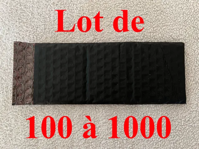 Pochettes Etuis Protection Matelassées Bulles Noire 20 x 8cm (Lot de 100 à 1000)