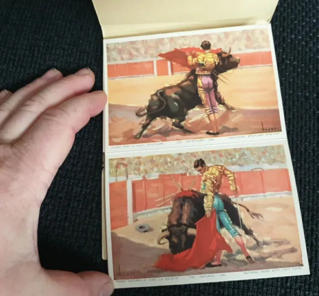 20 Stierkampf VINTAGE Postkarten, BULLFIGHTING, 1940, Torero, BARCELONA SPAIN AK