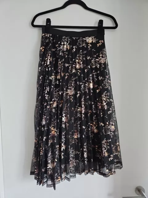 Gold pleated skirt tesco outlet
