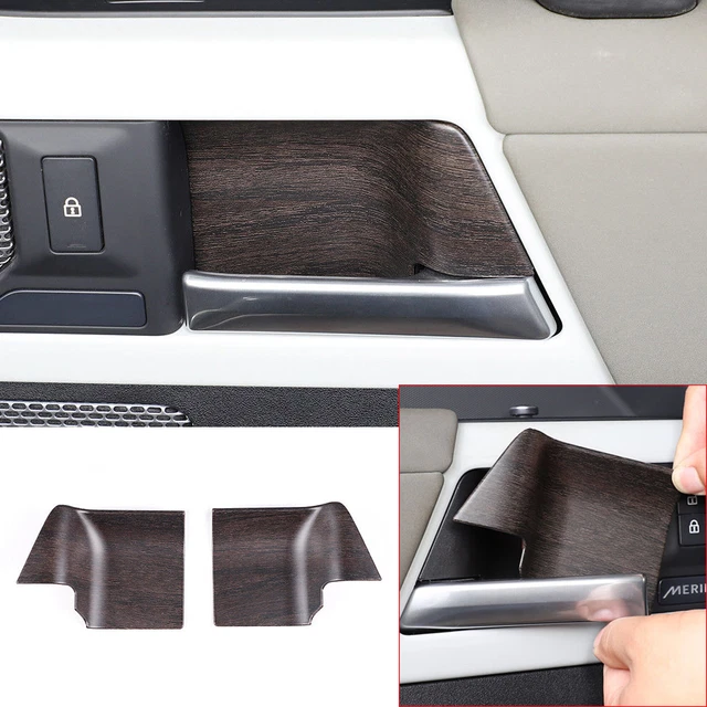 Oak Grain ABS Interior Door Handle Bowl Cover For Land Rover Defender 90 2020-23