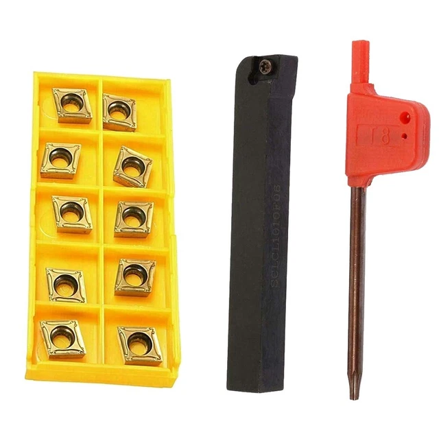 Portautensili Tornio Esterno SCMCN1212H06 12x100mm + 1 Pz Inserti CCMT060204
