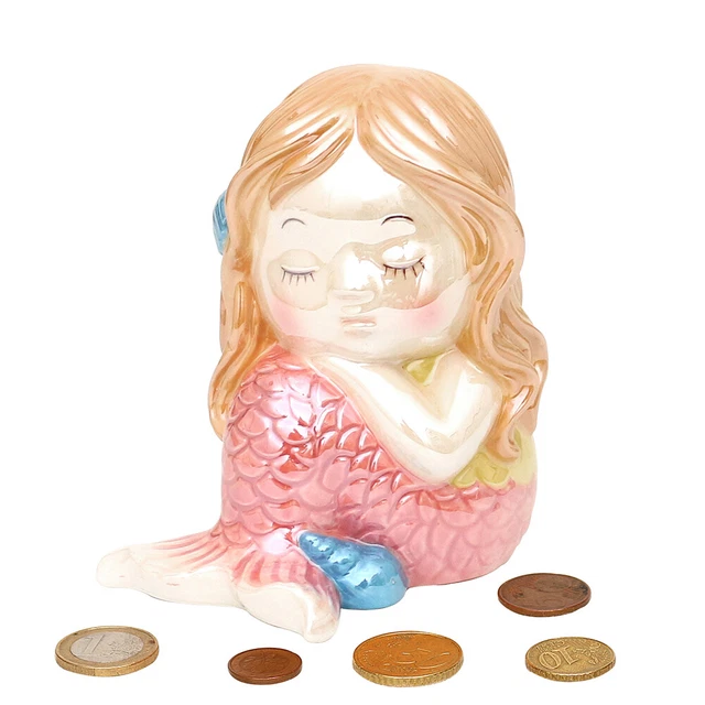 Spardose Sparfigur Meerjungfrau Geld sparen Porzellan 10x9x13cm 20 0211 Spardose Sparfigur Meerjungfrau Geld sparen Porzellan 10x9x13cm 20 0211