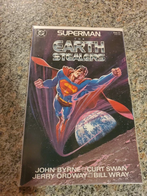 SUPERMAN The Earth Stealers (DC Comics '88) Prestige Format One-Shot, Byrne/Swan