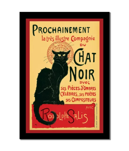 Le Chat Noir - Vintage French Black Cat Retro Print Bohemian Montmartre Poster