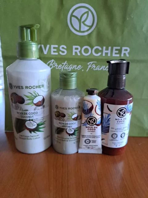 Yves Rocher Set Fragranza Cocco,  Latte Corpo 390ml, Sapone Liq.mani,...