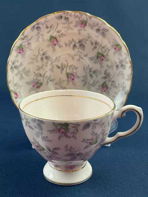 Mid-Century Modern TUSCAN Fine English Bone China cup & saucer c.1947+ PINK