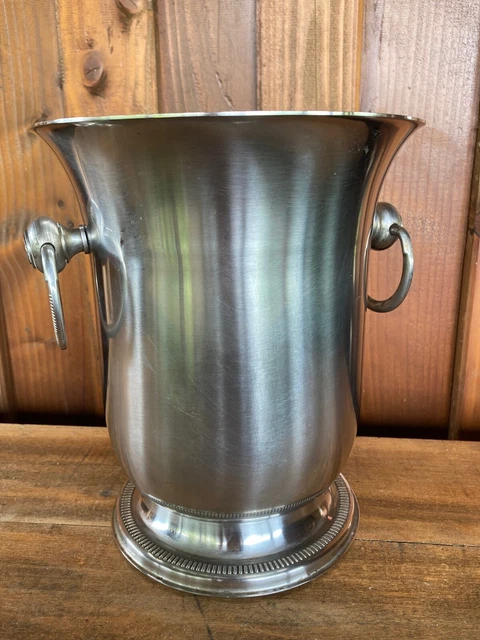 Ancien Seau à champagne Marque Jean Couzon inox Satiné 18/10 Made