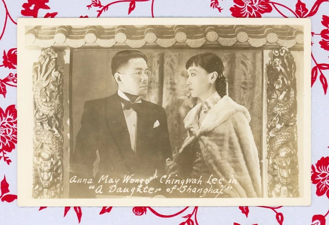 Wonderful Chinese Actors Anna May Wong & Chingwah Lee Signed Real Photo Postcard