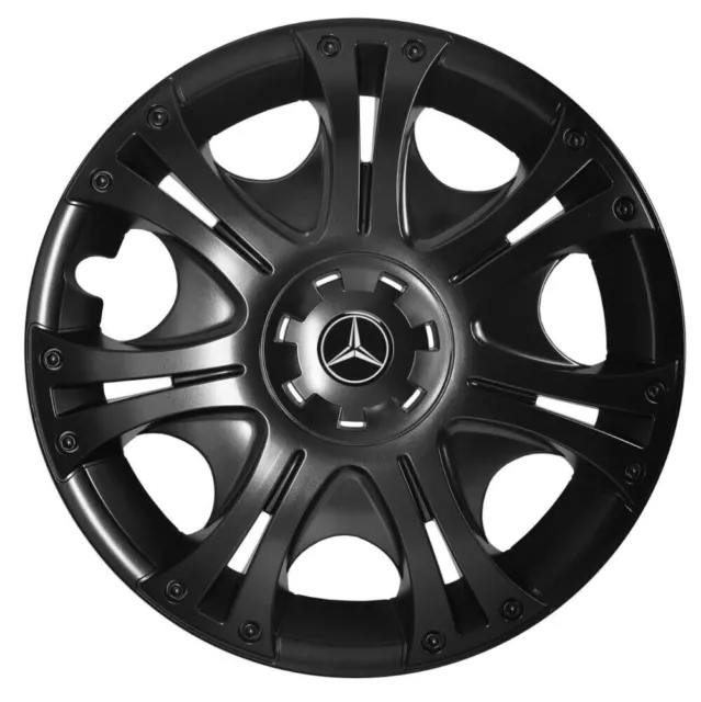 16"" Radkappen Nabenkappen für Mercedes Sprinter 06 - auf Vito 4x16"" - schwarz